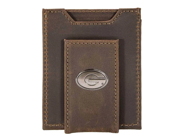 Georgia Bulldogs Men's Collegiate Magnetic Front Pocket Leather Wallet