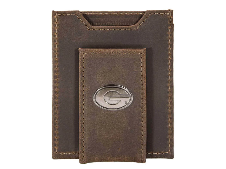 Georgia Bulldogs Men's Collegiate Magnetic Front Pocket Leather Wallet