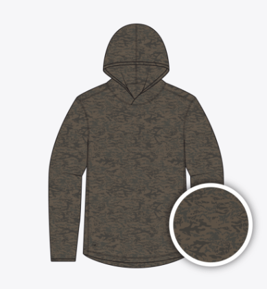 Birkdale MarshLUX Performance Hoodie- Burnt Taupe & Stone Brown