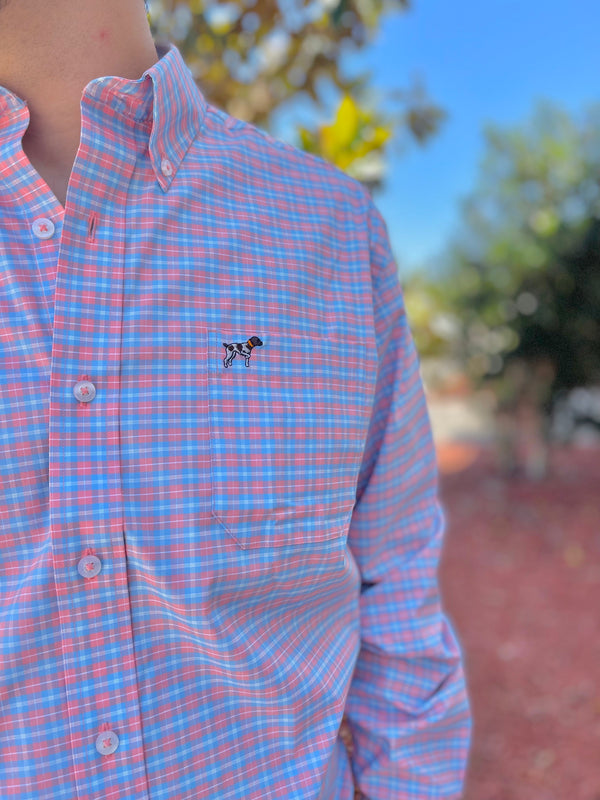 Hadley Stretch Button Down - Anchor Check