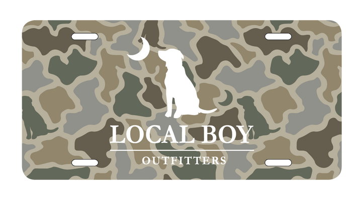 Dog & Moon License Plate - Sand Dog & Moon Camo