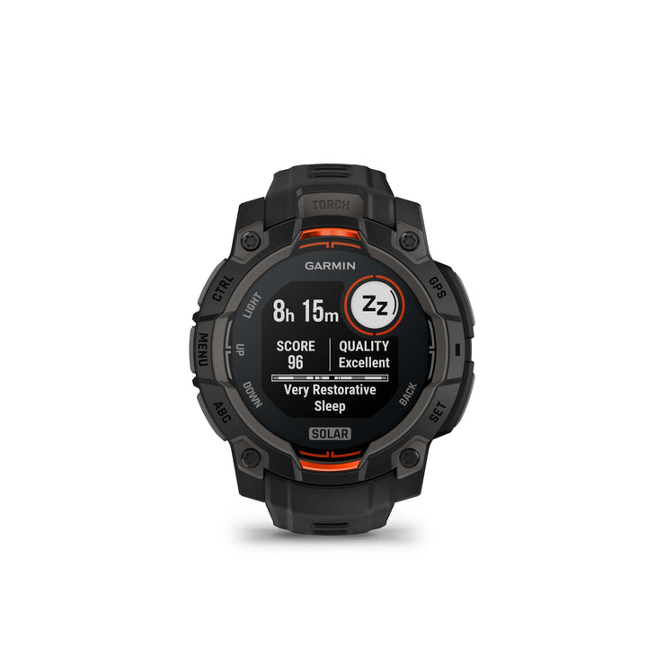Instinct® 3 – 45 mm, Solar Black with Black Band