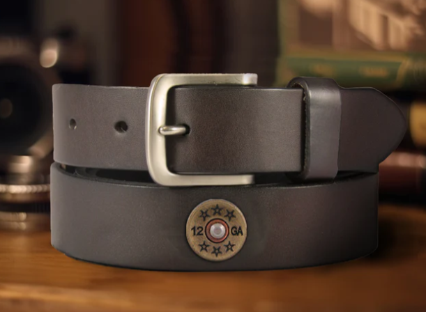 Shotshell Brown Leather Concho Belt