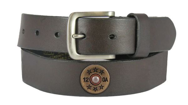 Shotshell Brown Leather Concho Belt