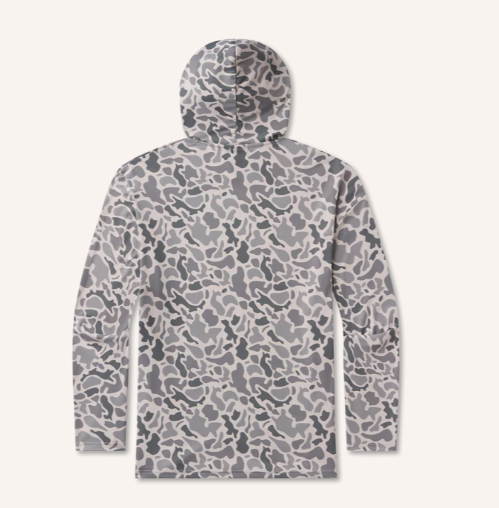 Youth Baldwyn Active Hoodie - Retro Camo - Light Gray