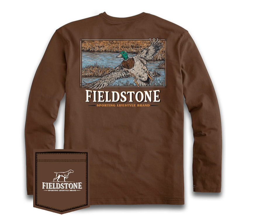 Duck Landing Tee LS - Brown
