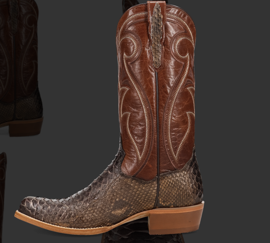 STRYKE BACK CUT PYTHON BOOT - BAY APACHE/PECAN