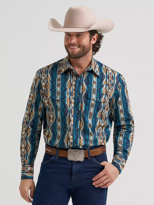 Men's Checotah® Long Sleeve Western Snap Printed Shirt - High Desert
