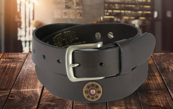 Shotshell Brown Leather Concho Belt