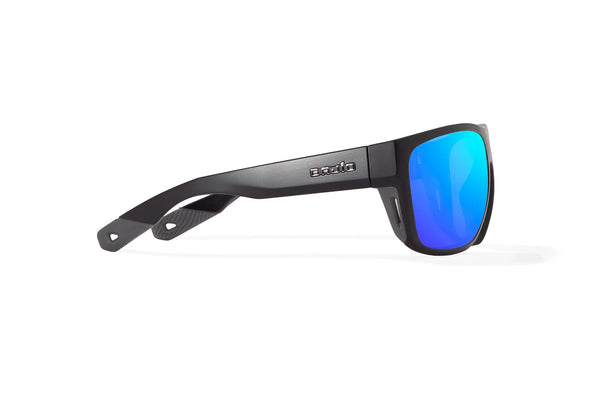 Las Rocas Black Matte with Blue Mirror Glass Lenses