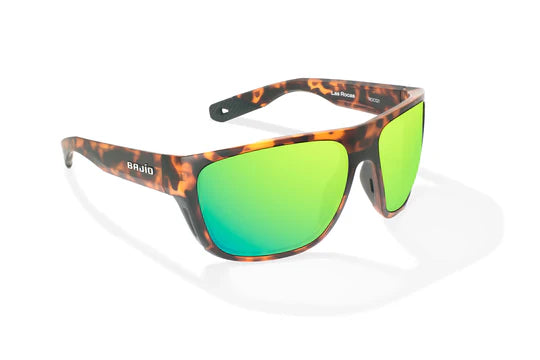Las Rocas Brown Tortoise Matte with Green Mirror Glass Lenses