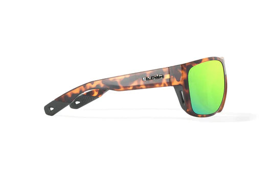 Las Rocas Brown Tortoise Matte with Green Mirror Glass Lenses