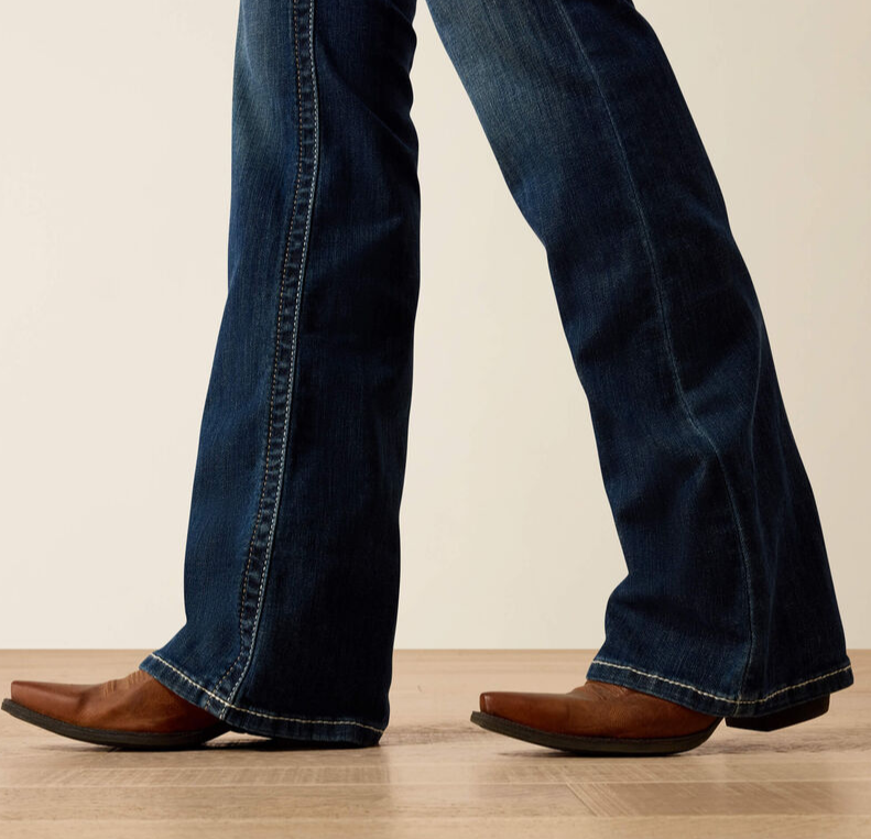 R.E.A.L. Mid Rise Stretch Entwined Festival Boot Cut Jean