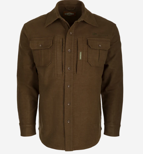 Windproof Moleskin Jac-Shirt - Brown