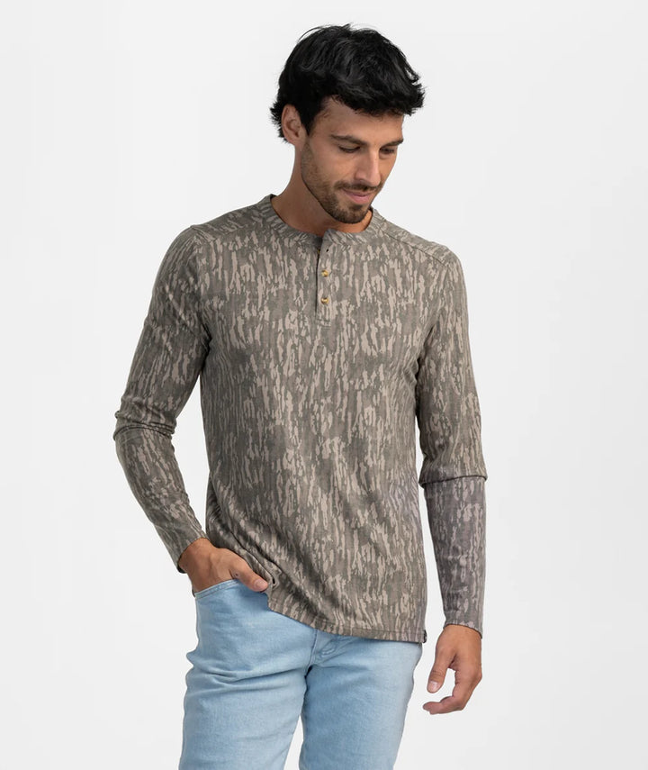 Max Comfort Henley LS - Tree Bark