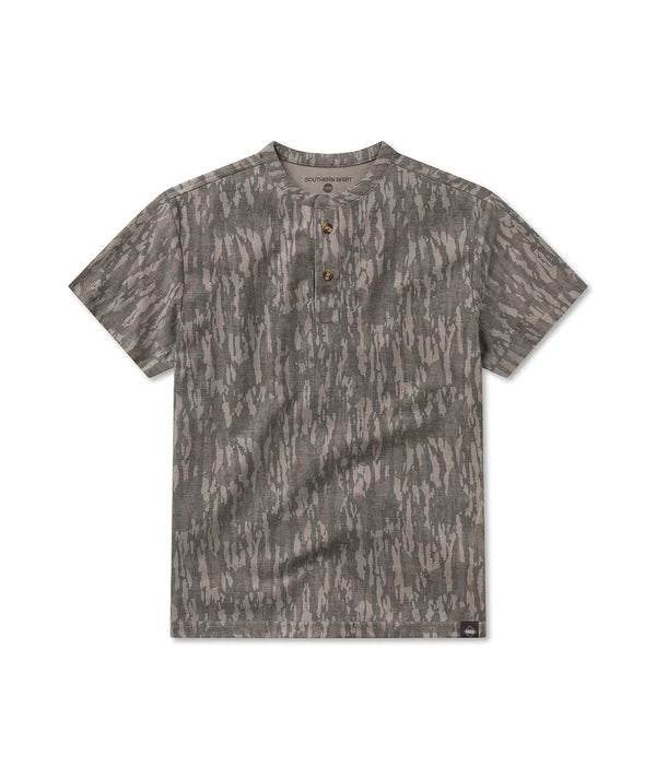 Boys Max Comfort Henley SS - Tree Bark