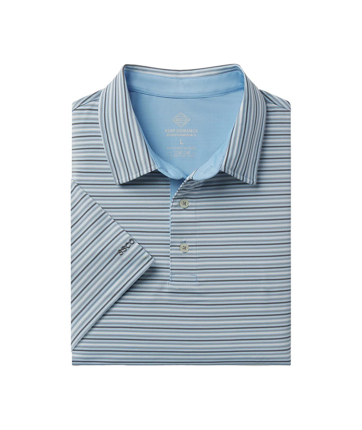 Riverbend Stripe Polo - Sweet Water