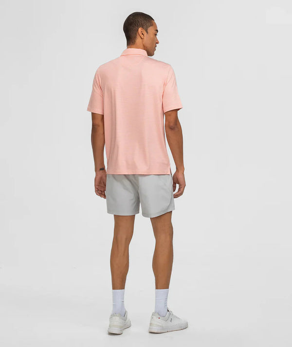 Heather Madison Stripe Polo - Flamingo