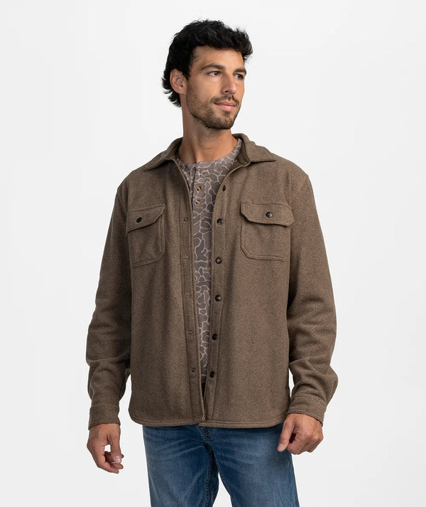 Brushline Fleece Shacket - Espresso
