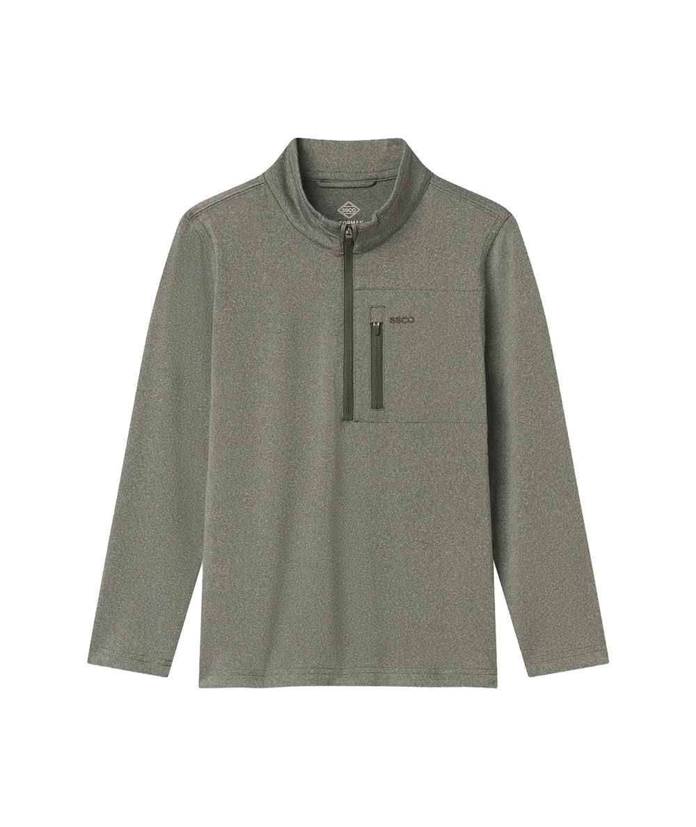 Youth Boys Cart Club Performance Pullover - Thyme