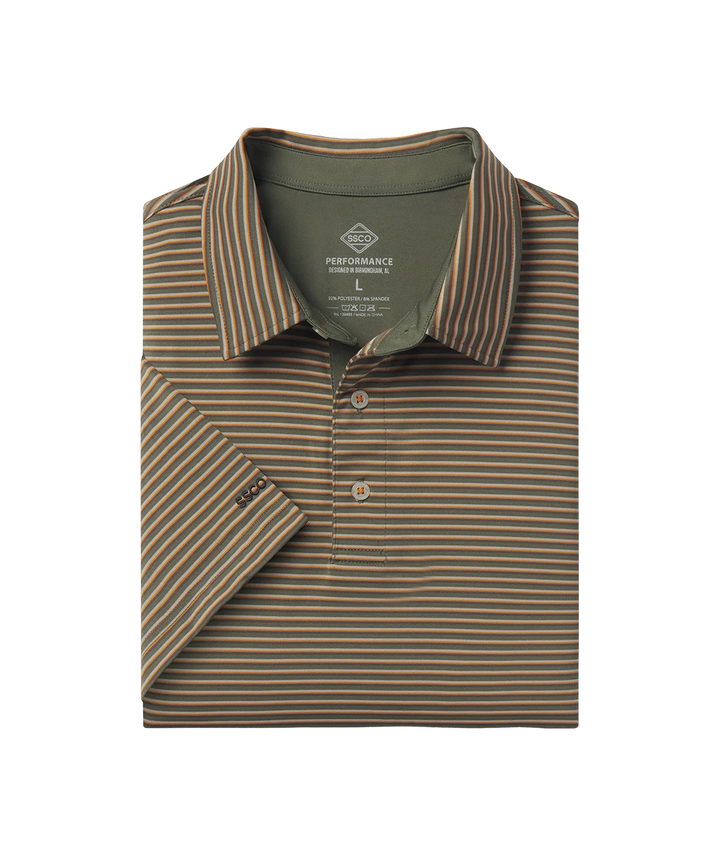 Crestline Stripe Polo - Marshland