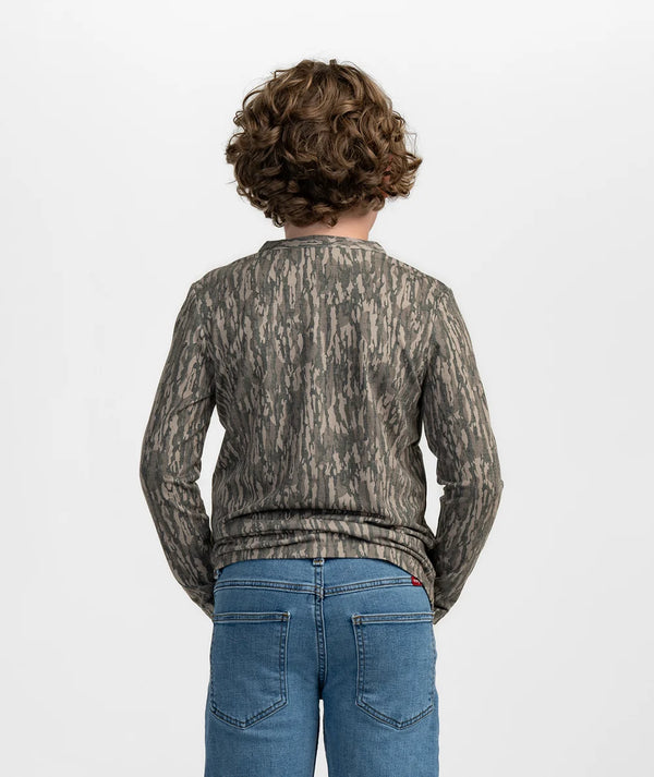 Youth Max Comfort Henley LS - Tree Bark