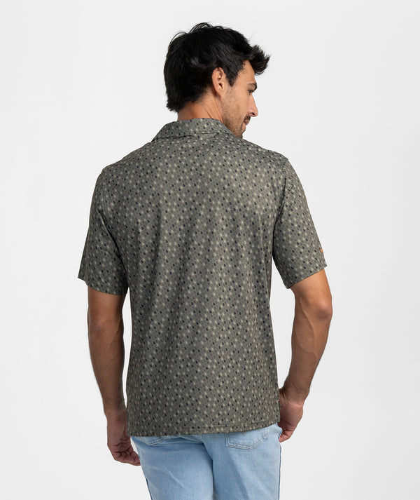 Southern Sportsman Printed Polo - Georgia Pine