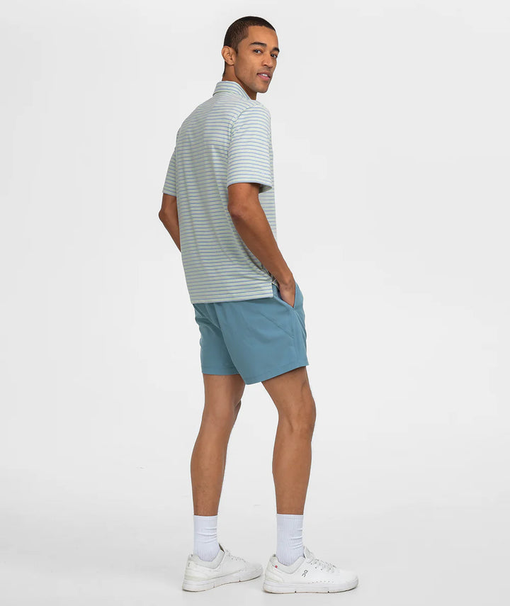 Cahaba Heather Stripe Polo - Palmetto