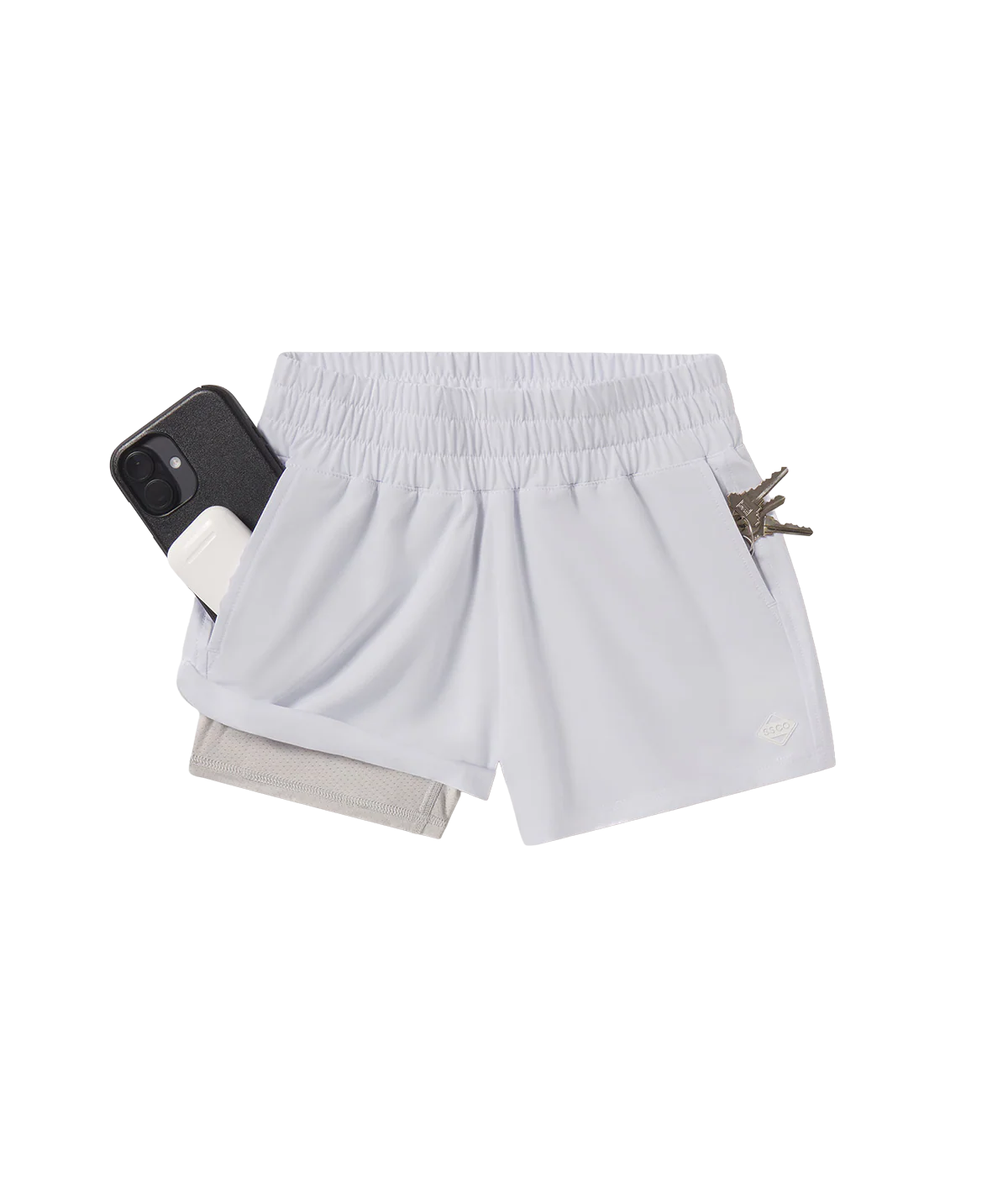 Youth Girls Hybrid Shorts - Bright White