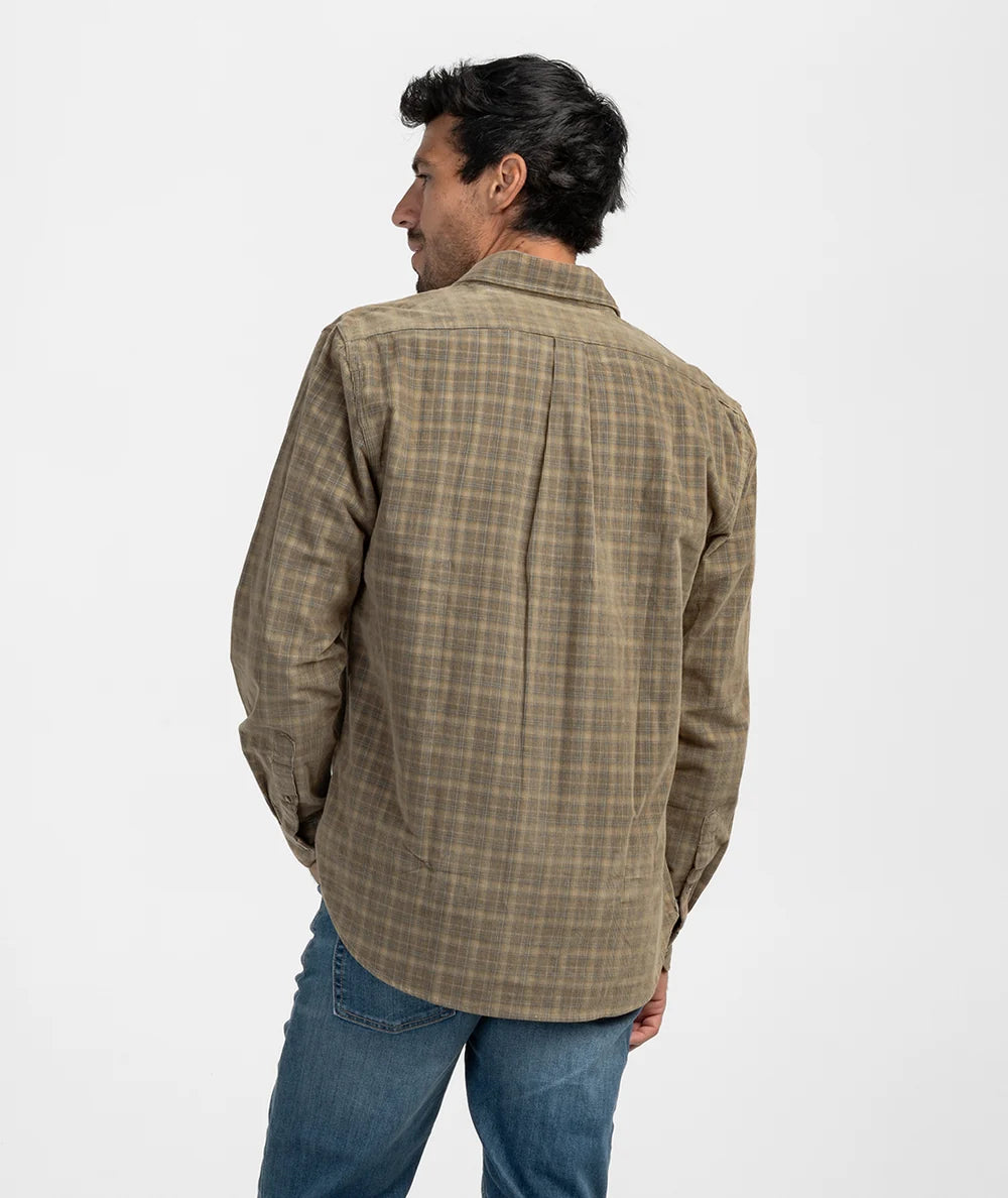 Braxton Lightweight Cord Flannel - Saddle