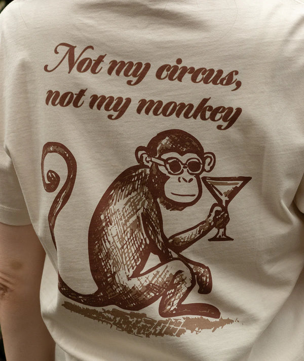 Not My Monkey Tee SS - Moonlight