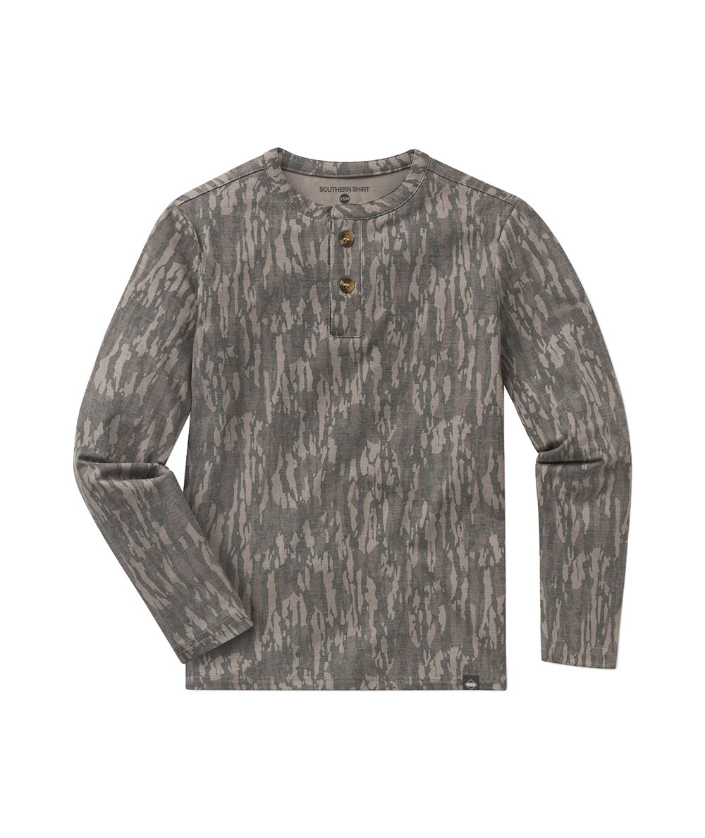 Youth Max Comfort Henley LS - Tree Bark