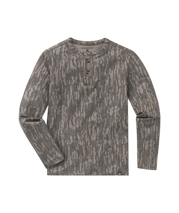 Youth Max Comfort Henley LS - Tree Bark