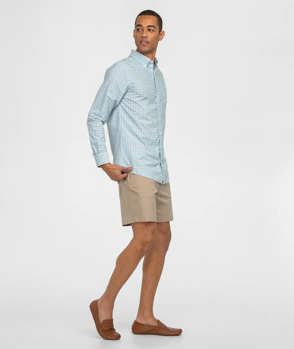 Miramar Plaid LS Button Up- Barbados