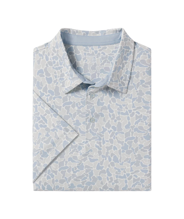 Hunters Hideaway Printed Polo - Pale Drift