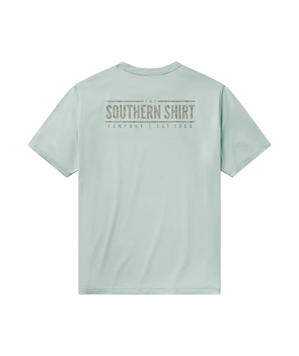 Camo Badge Performance Tee - Dusty Green