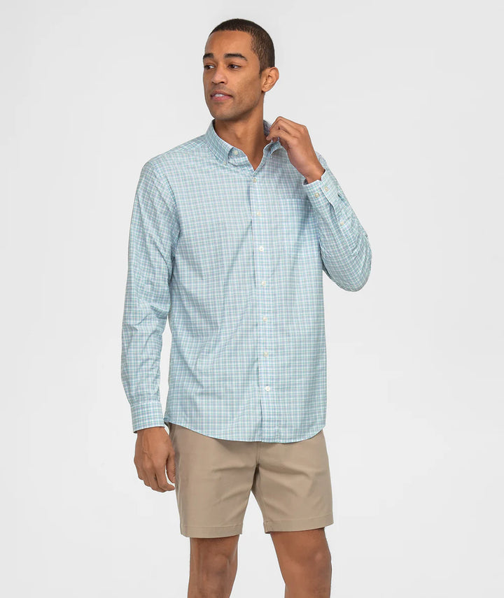 Miramar Plaid LS Button Up- Barbados