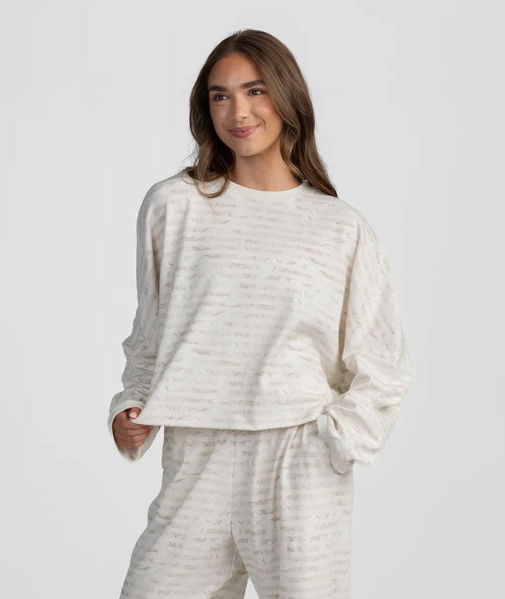 On The Line LS Top - Driftwood