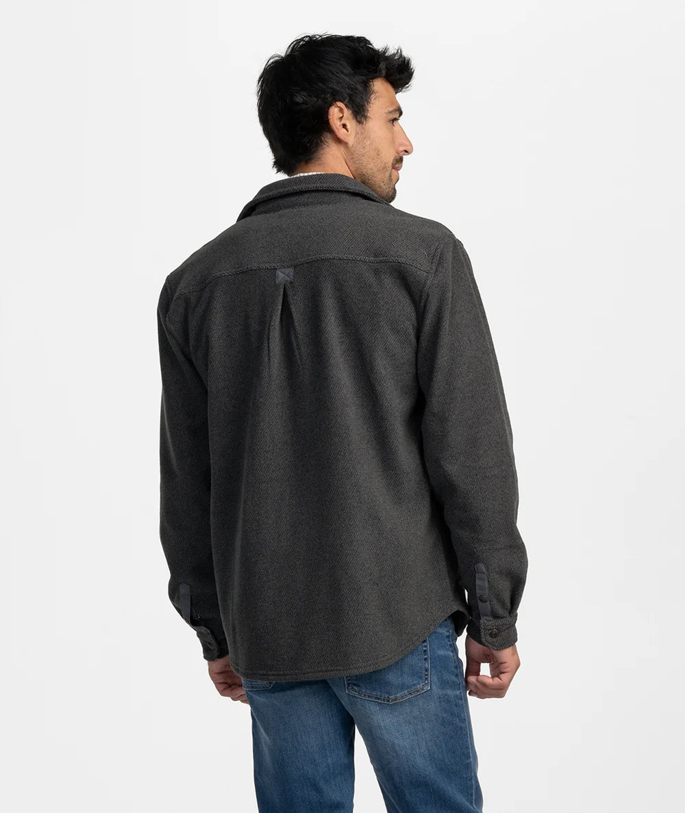 Brushline Fleece Shacket - Cast Iron