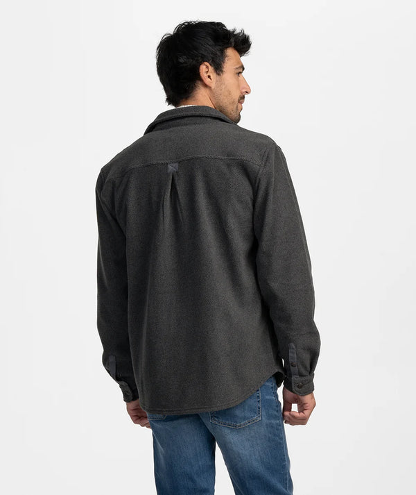 Brushline Fleece Shacket - Cast Iron
