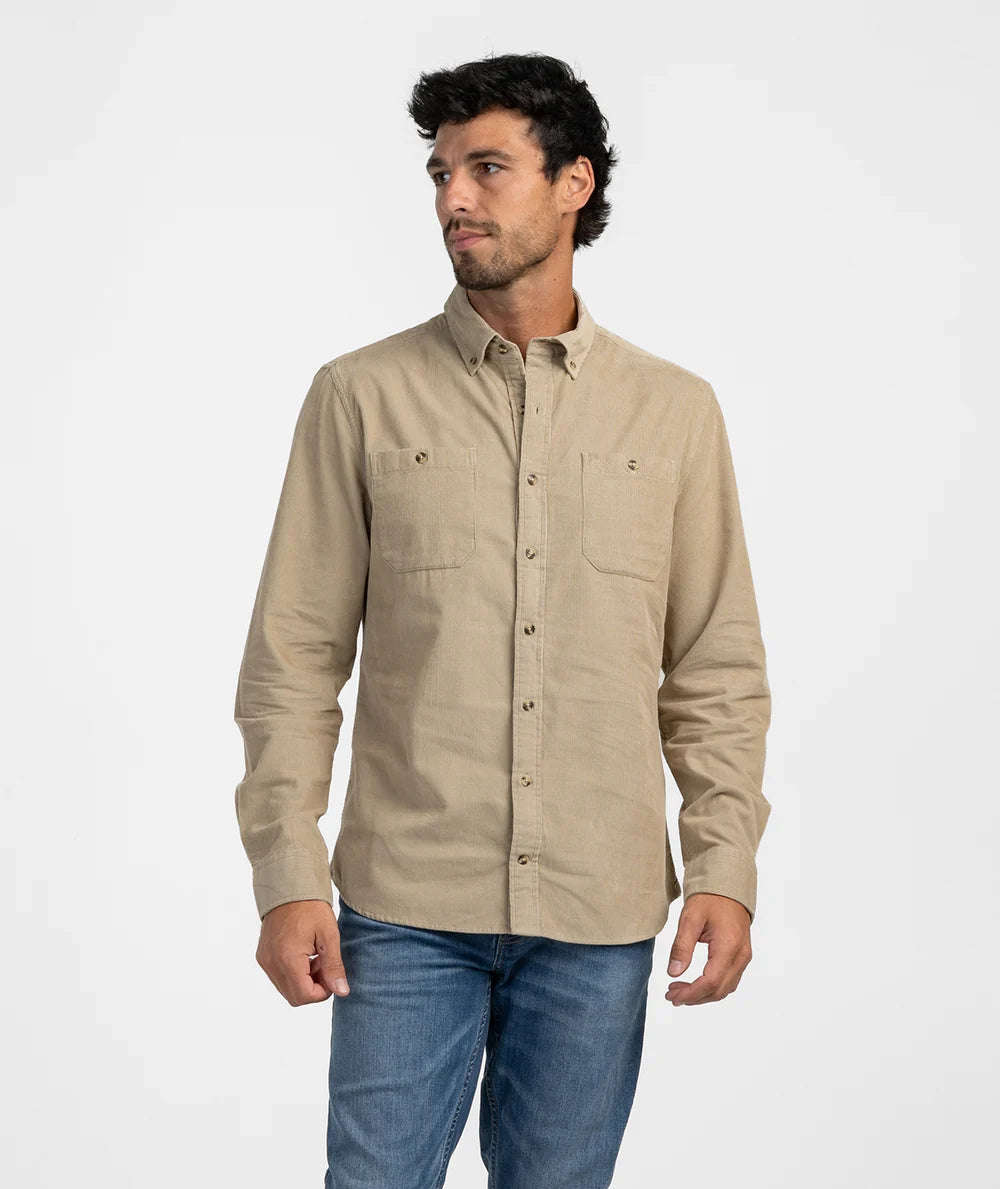 Fieldstone Cord Flannel - Mojave