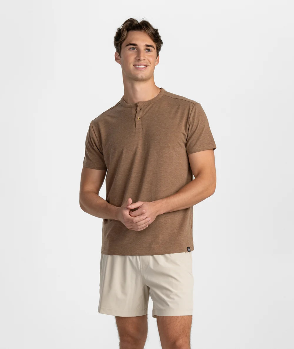 Max Comfort Henley - Walnut