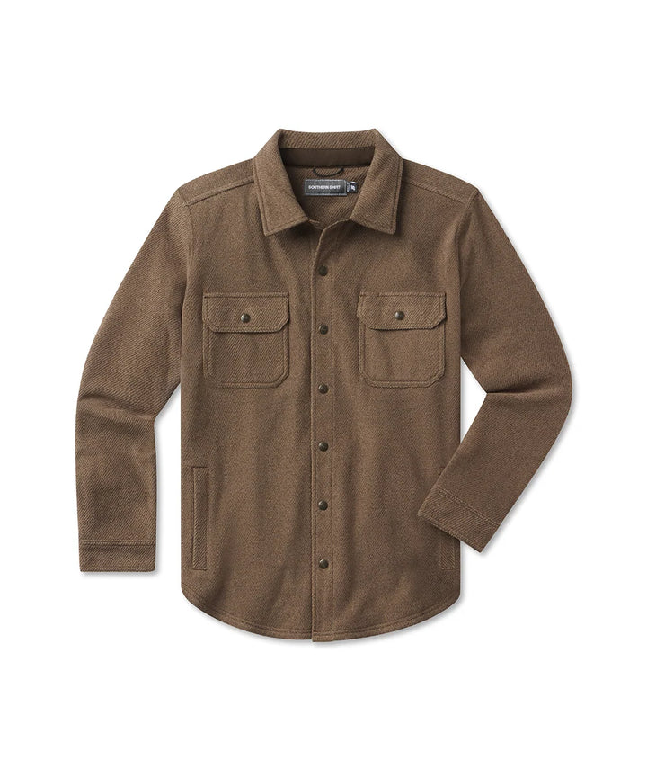 Brushline Fleece Shacket - Espresso