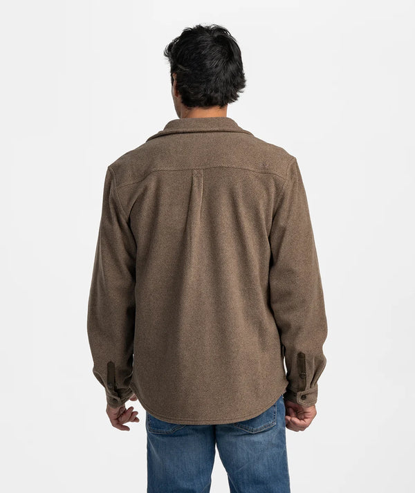Brushline Fleece Shacket - Espresso