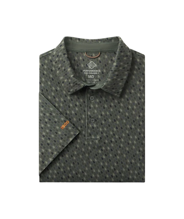 Southern Sportsman Printed Polo - Georgia Pine