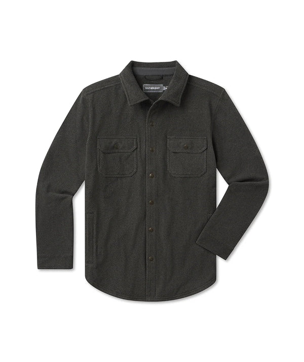 Brushline Fleece Shacket - Cast Iron