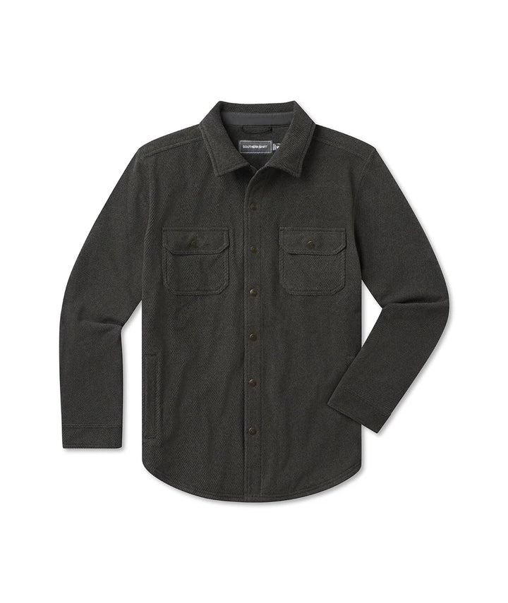 Brushline Fleece Shacket - Cast Iron