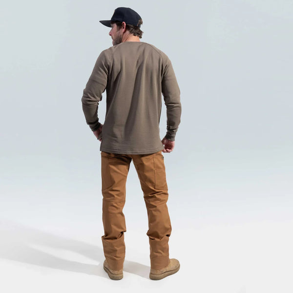 ThermaGrid Merino Wool Henley - Morel