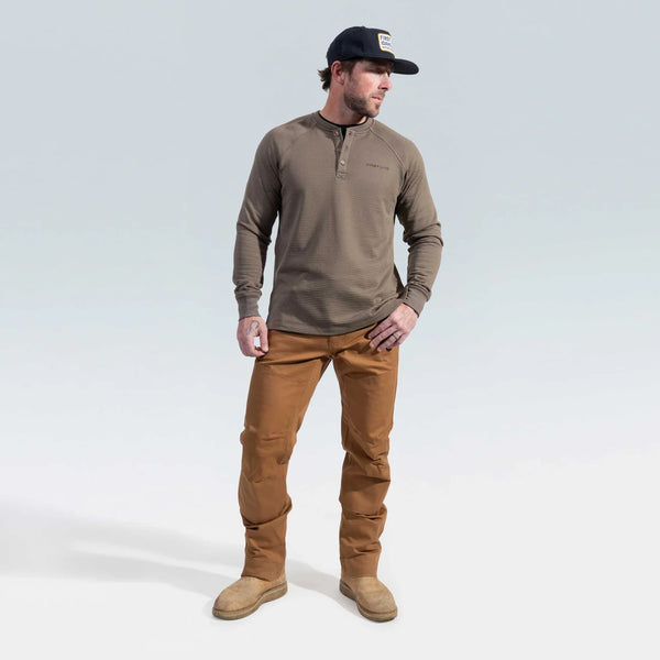 ThermaGrid Merino Wool Henley - Morel
