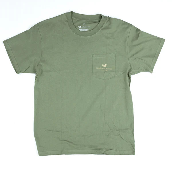 Spotted SS Tee- Stone Olive